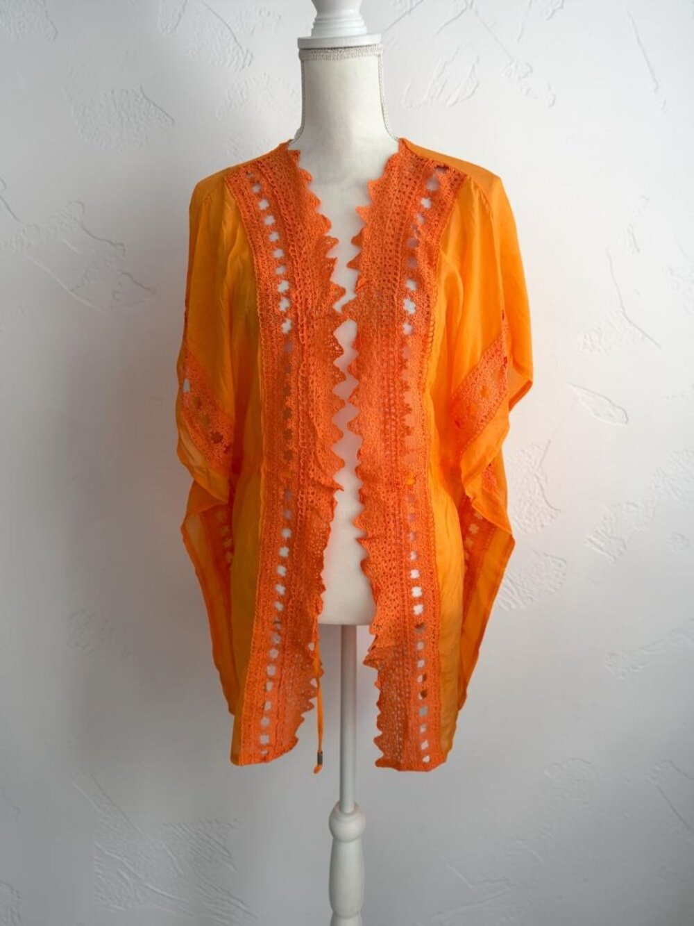 ELAN Orange Knit Trim Swim Coverup Sz L NEW NWT